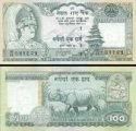 *100 Rupií Nepál 1995-2000, P34f UNC