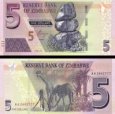 *5 dolárov Zimbabwe 2019, P102 UNC *5 dolárov Zimbabwe 2019, P102 UNC