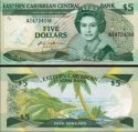 *5 Dolárov Montserrat (Východný karibik) 1986-88, P18m UNC