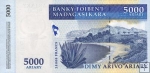 *5000 Ariary Madagaskar 2003 P84 UNC