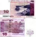 *10 Lati Lotyšsko 2008, P54 UNC