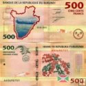 *500 Frankov Burundi 2015-23, P50 UNC
