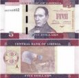 *5 Dolárov Libéria 2016-2017, P31 UNC *5 Dolárov Libéria 2016-2017, P31 UNC