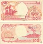 100 Rupií Indonézia 1992/1999, P127g UNC