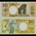 *20 Zlotych Poľsko 1990 P168 UNC