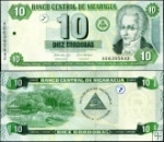 *10 Córdobas Nikaragua 2002, P191 UNC