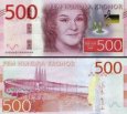 *500 Korún Švédsko 2016 P73 UNC *500 Korún Švédsko 2016 P73 UNC