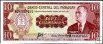 *10 Guaranies Paraguaj 1952, P196 UNC