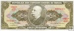 *5 Cruzeiros Brazília 1962-64, P176 UNC
