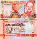 *5 Dalasis Gambia 2006-13, P25 UNC