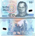 *50 Baht Thajsko 1997-2004, polymer P102 UNC