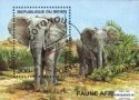 *Známky Benin 1995 Cicavce - slony, razítkovaný hárček
