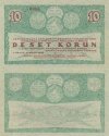 10 korún Zemská Banka Království Českého 1919 - REPLIKA
