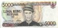 *5000 Rupií Indonézia 1986, P125 UNC *5000 Rupií Indonézia 1986, P125 UNC
