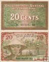 *20 Centov Francúzska Indočína 1939, P86 AU/UNC