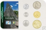 Sada 6 ks mincí Guatemala 1-50 Centavos 1 Quetzal 1985-2010