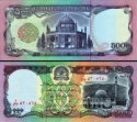 *5000 Afghanis Afghánistán 1993, P62 UNC