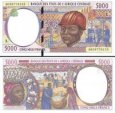 *5000 Frankov Gabon (Central African States) 2000, P404L UNC *5000 Frankov Gabon (Central African States) 2000, P404L UNC