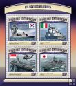 Stredoafrická republika Miniatúrny hárok 2017 MNH Vojenské lode