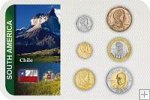Sada 6 ks mincí Chile 1 - 500 Pesos 1988 - 2012 blister