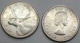 Strieborná minca 25 Centov Kanada 1961 VF, Alžbeta II. Strieborná minca 25 Centov Kanada 1961 VF, Alžbeta II.
