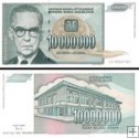 *10 000 000 Dinárov Juhoslávia 1993, P122 UNC