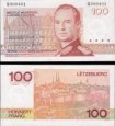 *100 Frankov Luxembursko 1986-1993, P58 UNC *100 Frankov Luxembursko 1986-1993, P58 UNC