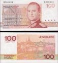 *100 Frankov Luxembursko 1986, P58b UNC