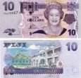 *10 fidžijských dolárov Fidži 2007-12, P111 UNC *10 fidžijských dolárov Fidži 2007-12, P111 UNC