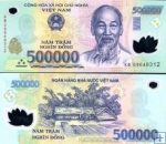 *500 000 Dong Vietnam 2012-17, polymer P124 UNC