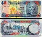 *2 Dollars Barbados 2007-2012 UNC