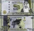 *20 saudských rialov Saudská Arábia 2020 P44a UNC *20 saudských rialov Saudská Arábia 2020 P44a UNC