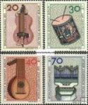 *Známky Západný Berlín 1973 Hudobné nástroje MNH