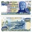 *5000 Pesos Argentína 1977, P305 UNC *5000 Pesos Argentína 1977, P305 UNC