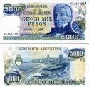 *5000 Pesos Argentína 1977, P305 UNC