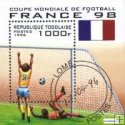Známky Togo Futbal MS 1996 razítkovaný hárček