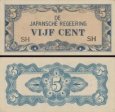 *5 Centov Holandská India 1942, P120 AU/UNC *5 Centov Holandská India 1942, P120 AU/UNC