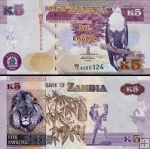 *5 Kwacha Zambia 2012-15, P50 UNC