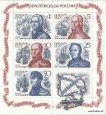 Známky ZSSR 1987 Námorní velitelia, razítkovaný blok známok Známky ZSSR 1987 Námorní velitelia, razítkovaný blok známok