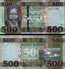 *500 Juhosudánskych Libier, Južný Sudán 2021, P16c UNC