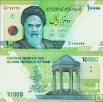 10 000 Rialov Irán 2019, P159c UNC