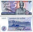 *5 Zaires Zaire 1985, P26a UNC *5 Zaires Zaire 1985, P26a UNC