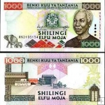 *1000 Shilingi Tanzánia 2000, P34 UNC