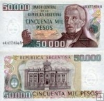 *50 000 Pesos Argentína 1979-83, P307 UNC