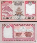 *5 nepálskych rupií Nepál 2012, P69 UNC