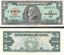 *5 Pesos Kuba 1960, P92a AU/UNC