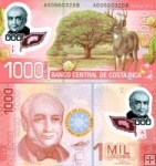 *1000 Colones Kostarika 2009-17, polymer P274 UNC