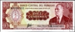 *10 Guaranies Paraguaj 1952, P196 UNC