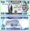 **10 Kwacha Zambia 1980-88, P26e UNC