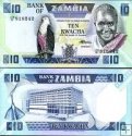 *10 Kwacha Zambia 1980-88, P26e UNC